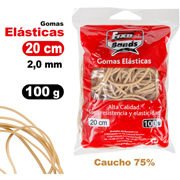 FIXO GOMAS ELASTICAS BOLSA 100G 20cm x 2mm 00045840